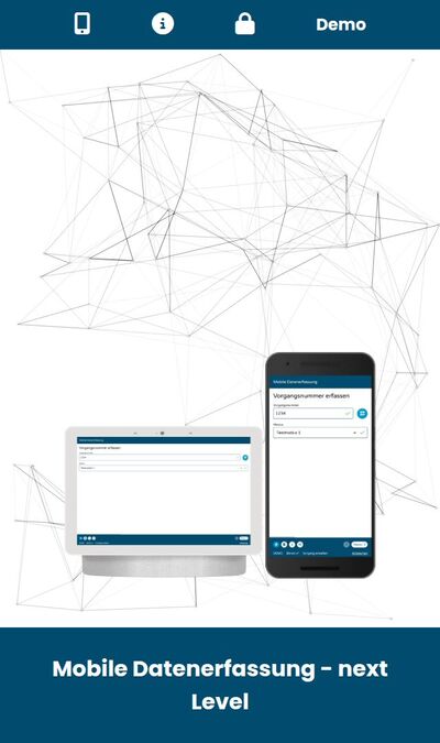 Bildschirmfoto der mobilen Ansicht des Projekts „Medizinischer Dienst Sachsen - Mobile Datenerfassung - next Level“