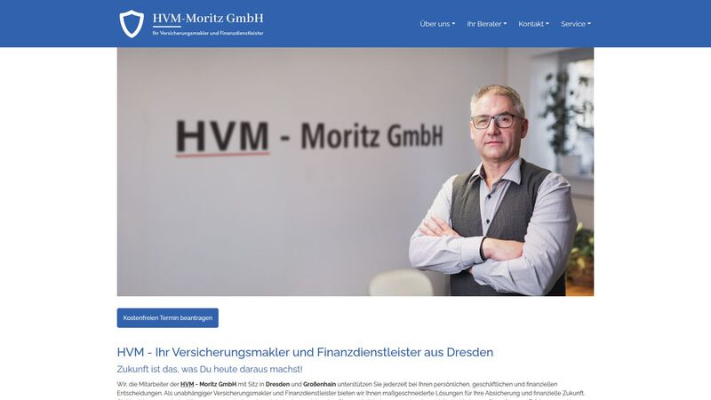 Bildschirmfoto des Projekts „HVM - Moritz GmbH“