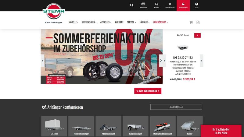 Bildschirmfoto des Projekts „STEMA - Der Anhänger“