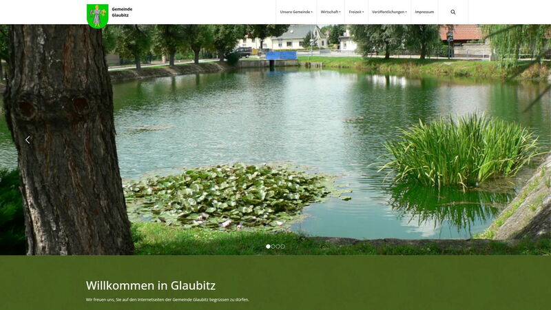 Bildschirmfoto des Projekts „Gemeinde Glaubitz“